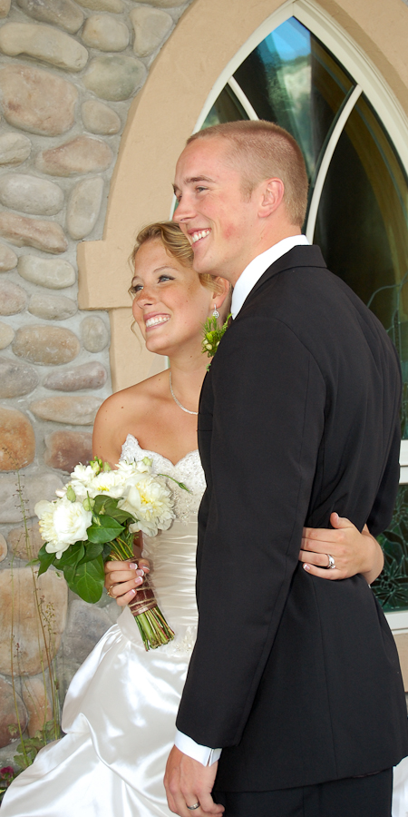 wedding, bride and groom, reception line